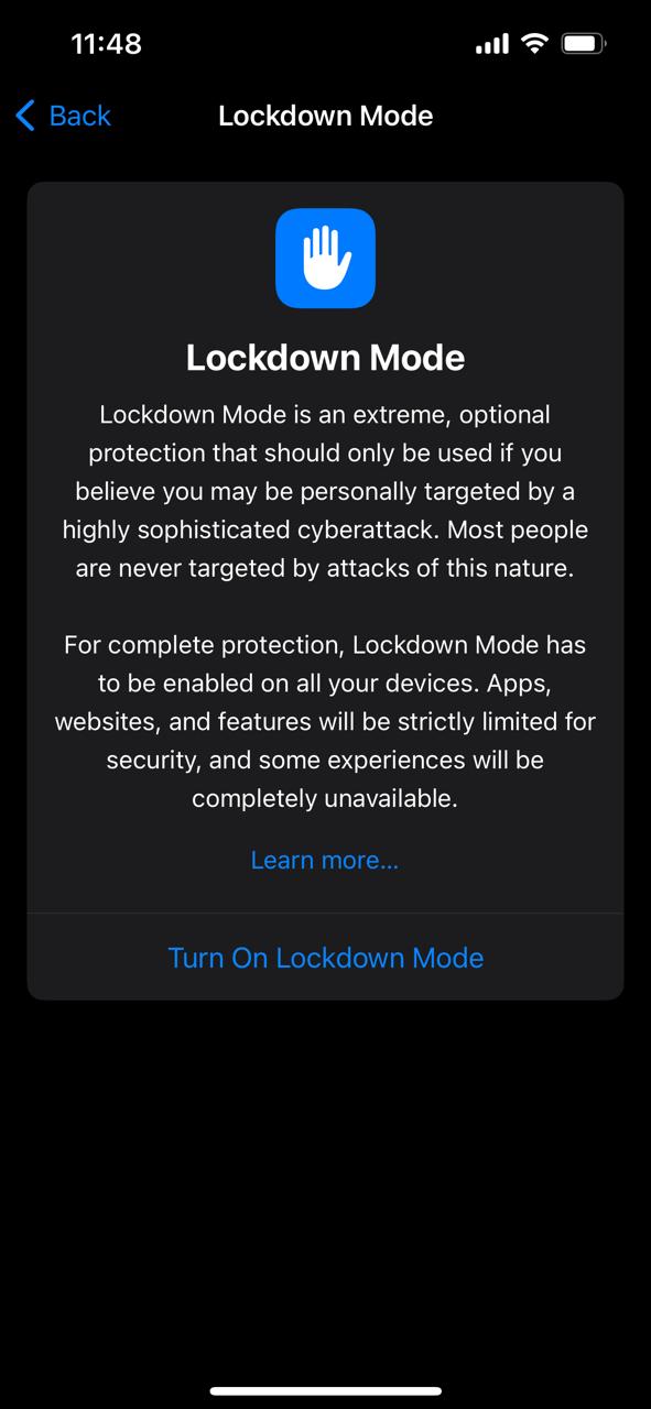 iphone lockdown mode