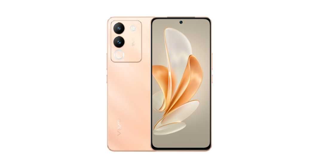  An image of two Vivo V30 and Realme 12 Pro 5G smartphones in gold color presented side by side.