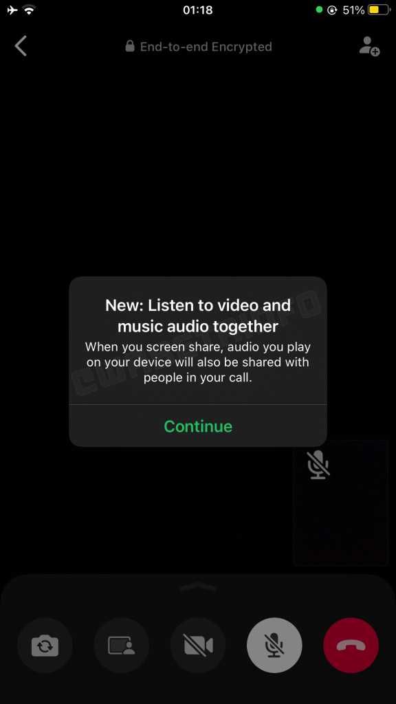 WhatsApp video call screen sharing will soon allow users to enjoy music audio together.