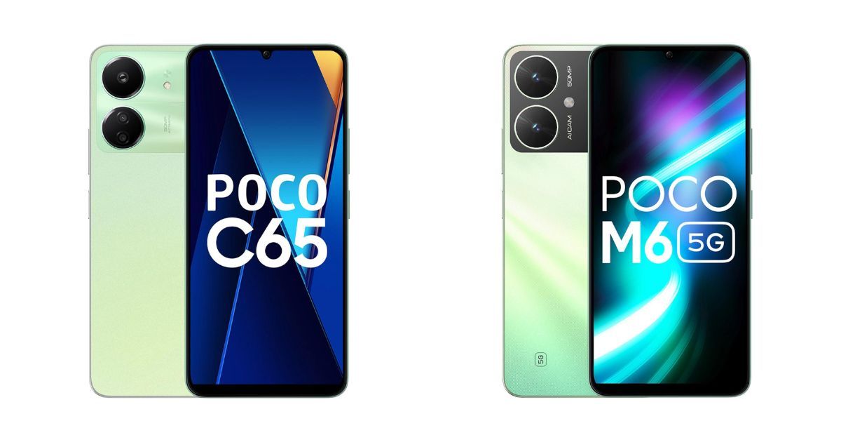 POCO C65 Pastel Green and POCO M6 5G Polaris Green Variants Launched in India