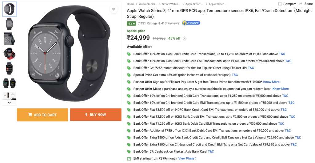 Apple Watch Series 8 Deal Flipkart Big Upgrade Sale MySmartPrice