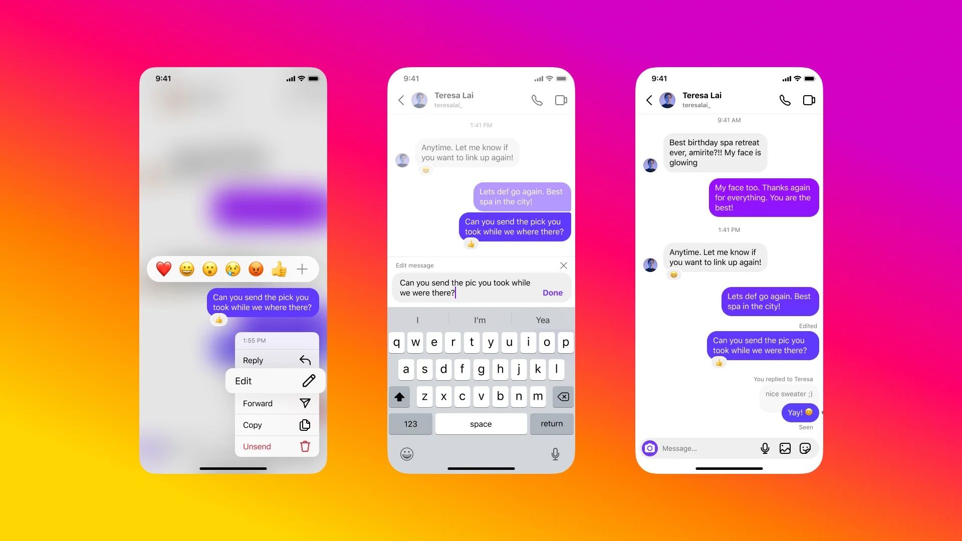 Instagram now lets users edit messages in DM.