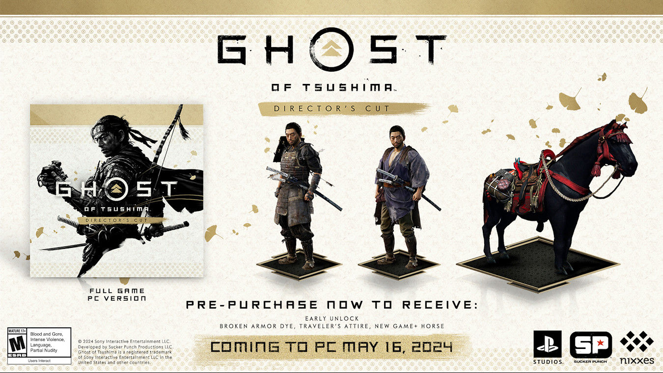 The Ghost of Tsushima Director's Cut can be pre-purchased on Epic Game Store and Steam.