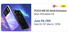 POCO M6 5G Airtel Exclusive Launched in India; To Go on Sale Starting Today