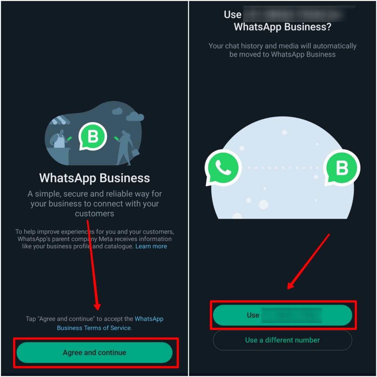 setup whatsapp business