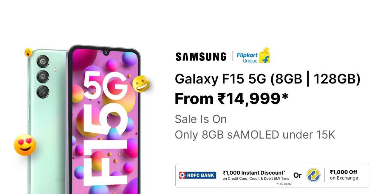 Samsung Galaxy F15 5G 8GB RAM Variant Launched in India: Price ...