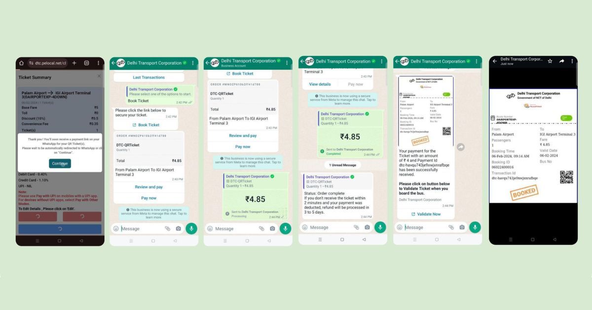 DTC commuters can now book tickets conveniently on WhatsApp using chatbot.