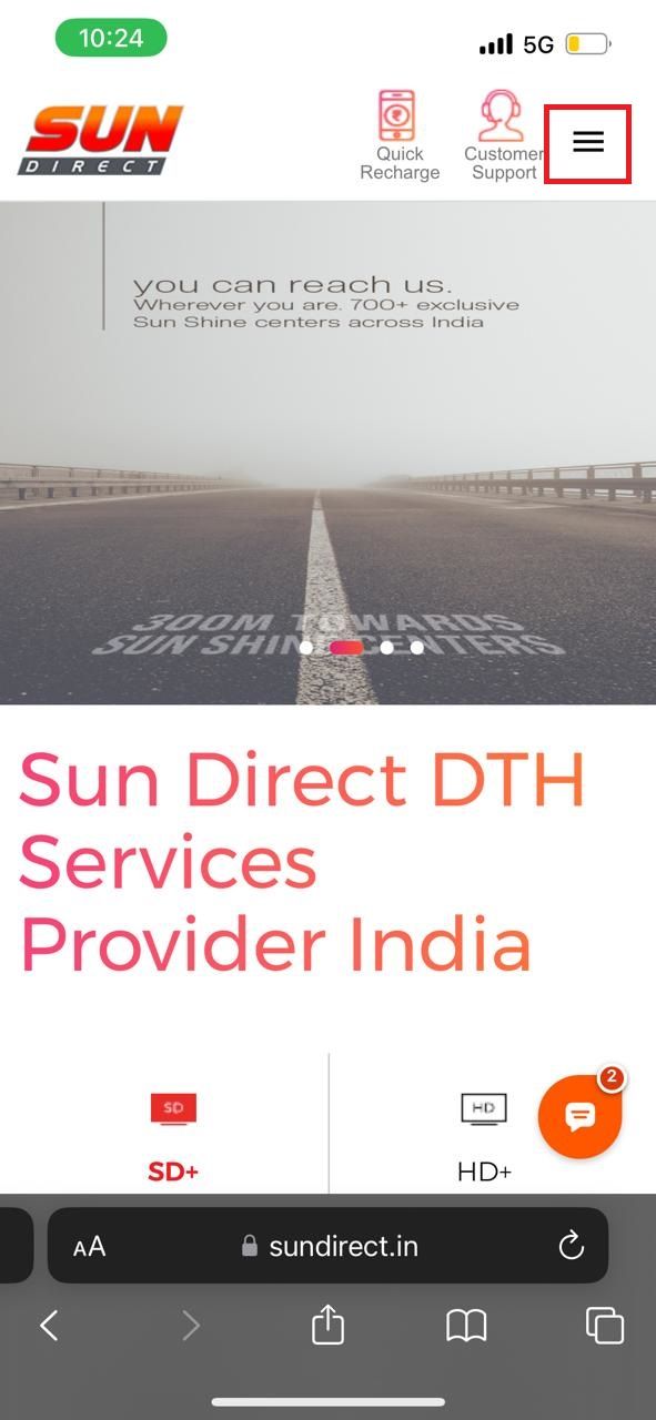 how to get sun direct dth new connection