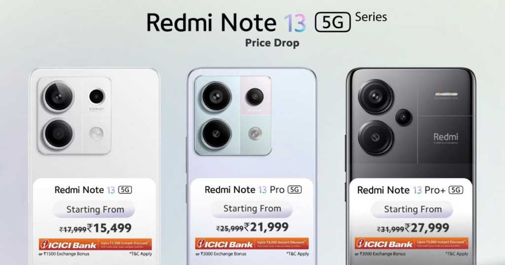 Xiaomi Redmi Note 13 5G Series Price Drop MySmartPrice