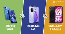 Moto G64 5G vs Realme 12 5G vs Samsung Galaxy F15 5G: Price, Specs and Features Compared
