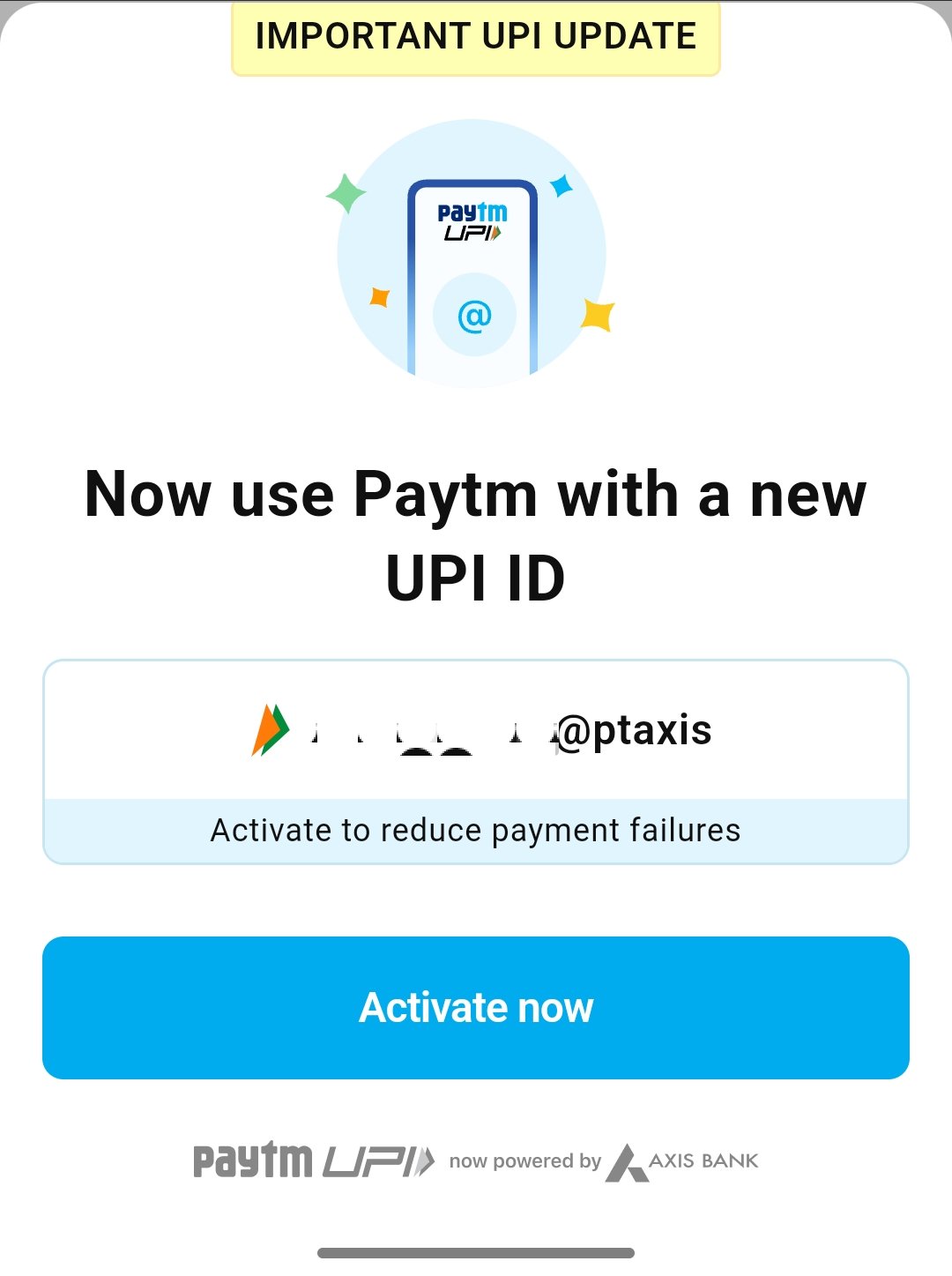 paytm new upi handle