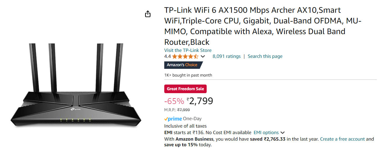 TP link archer ax10 deal