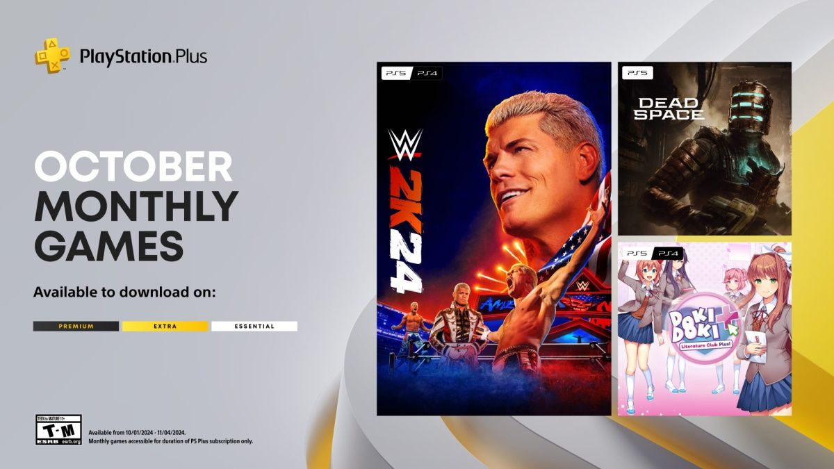 PlayStation Plus October 2024 Monthly Games Include WWE 2K24 and Dead