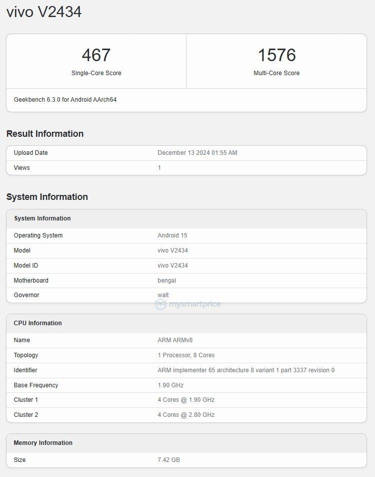 y29 5g geekbench 1
