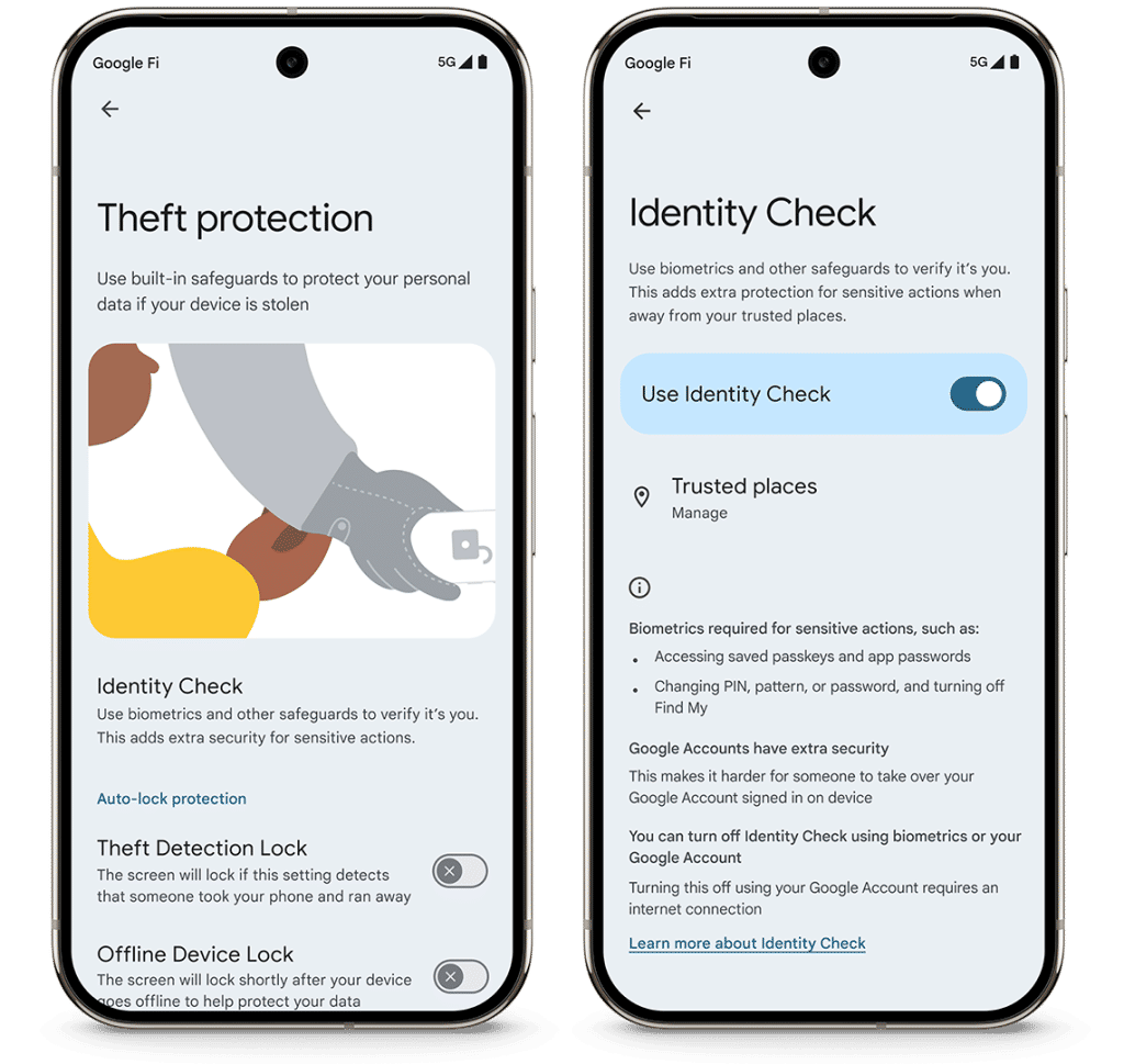 Periksa Identitas - Perlindungan Pencurian Android