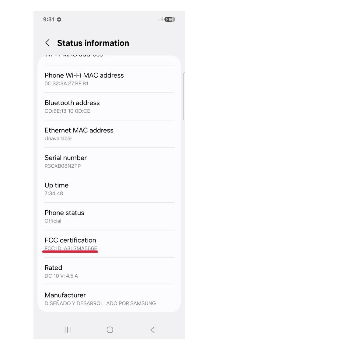 Samsung Galaxy A56 5G FCC 4