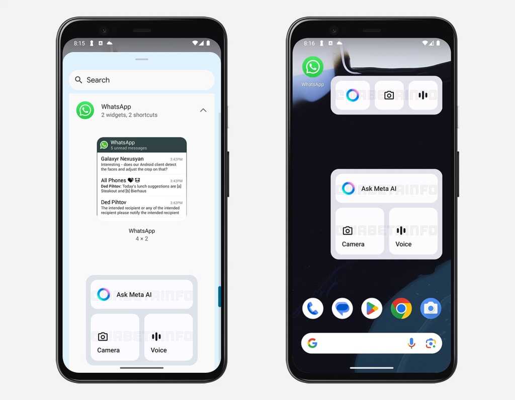 meta ai WIDGET