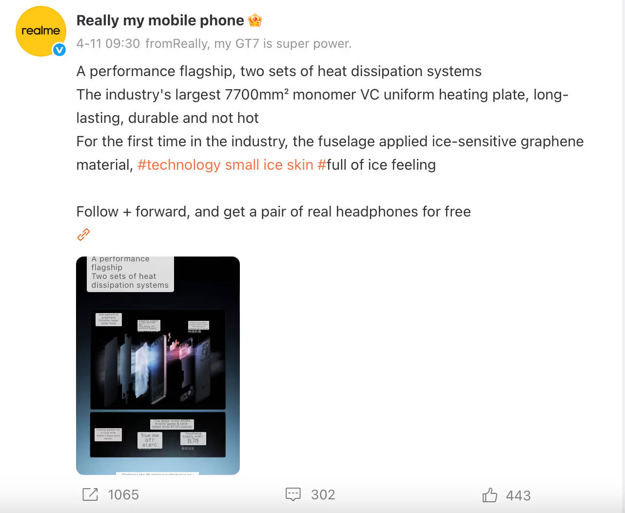 Realme GT 7 cooling