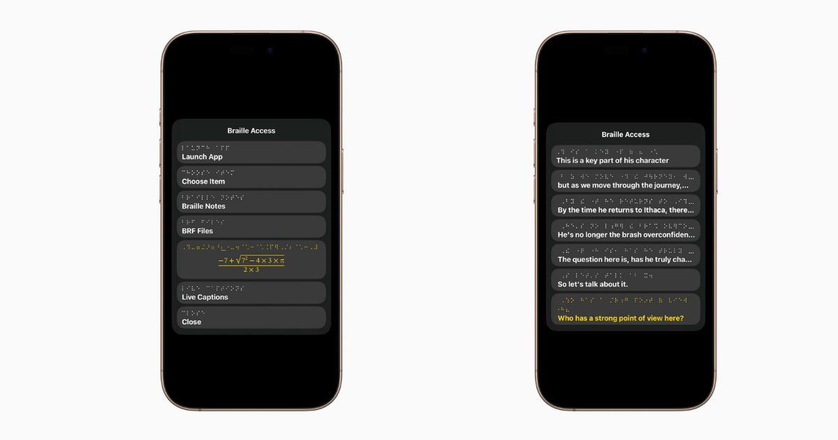 Apple Accessibility Nutrition Labels