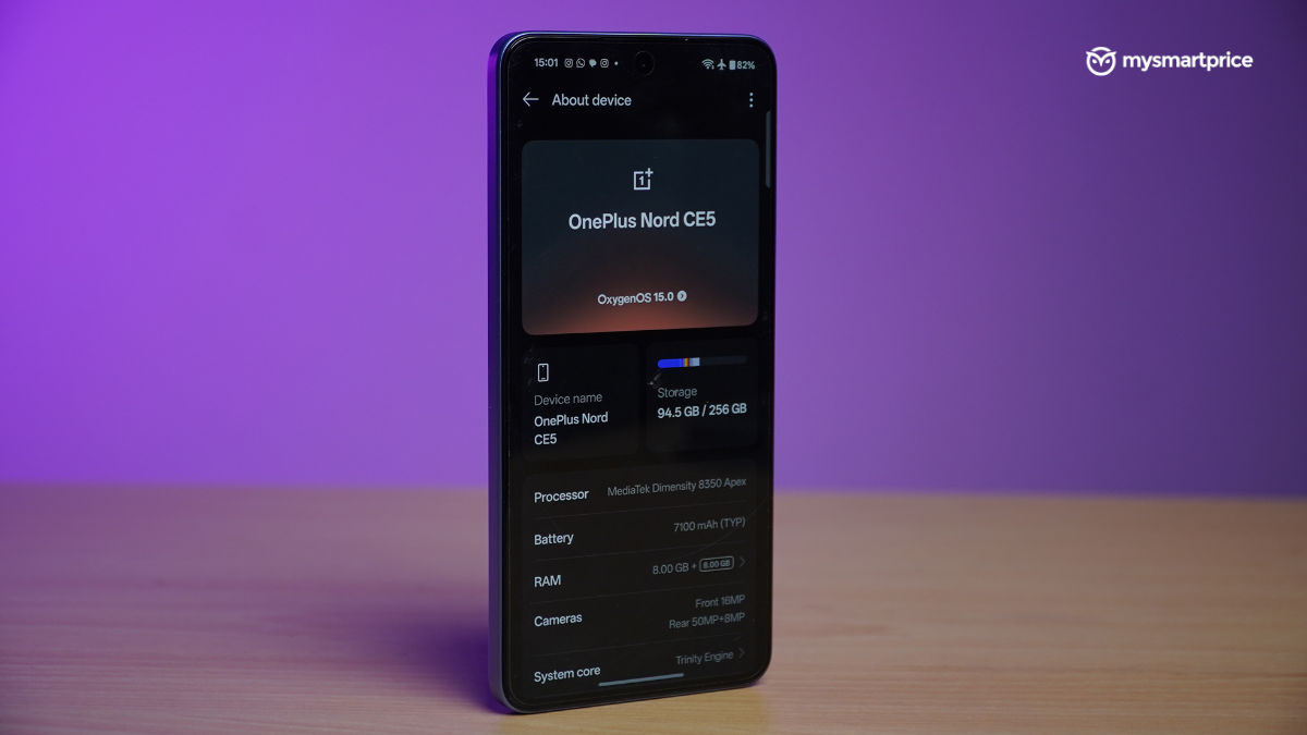 OnePlus Nord CE5's software