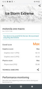 Motorola One Macro Software UI - 3DMark IceStorm Extreme Benchmark Score