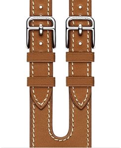 Apple Watch Band - Hermes Double Buckle Cuff Fauve Berania