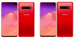 Galaxy S10+ and Galaxy S10 in Cardinal Red color variant