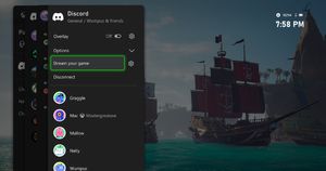 discord game streaming from xbox