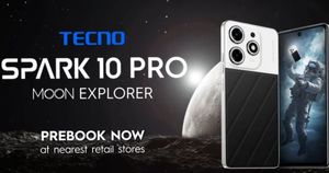 The Tecno Spark 10 Pro is powered by the MediaTek Helio G88 chipset and  sports a glass back.