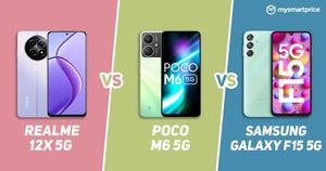 Realme 12x 5G vs POCO M6 5G vs Samsung Galaxy F15 5G