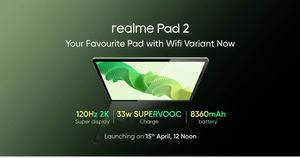 Realme Pad 2 WiFi Variant India Launch Date