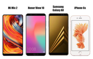 Mi Mix 2 vs. Honor View 10 vs. Samsung Galaxy A8 2018 vs. iPhone 6S
