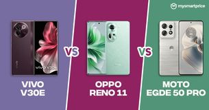Vivo V30e vs OPPO Reno11 vs Moto Edge 50 Pro MySmartPrice