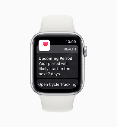 Apple watchOS 6 Cycle Tracking Period Notification