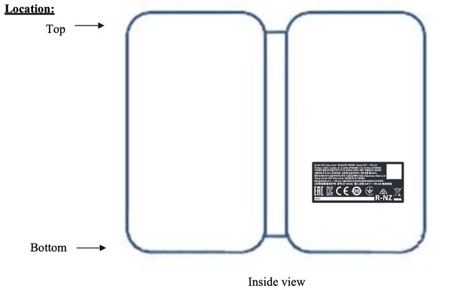 Samsung LED View Cover EF-NN985 FCC Label Location