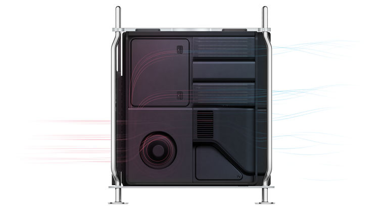 Apple Mac Pro (2019) Cooling Systen Air Flow Right Side