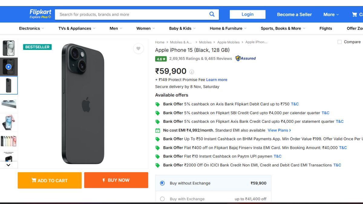 Apple iPhone 15 discount