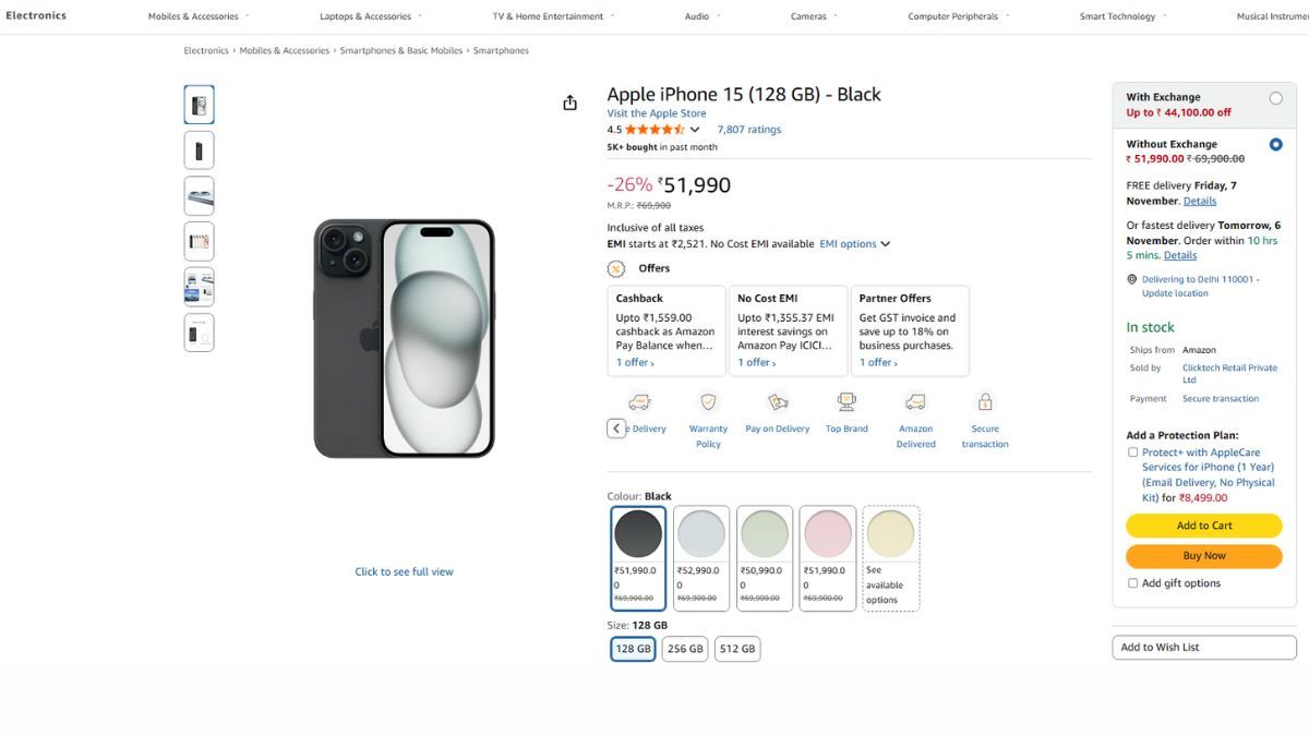 Apple iPhone 15 discount