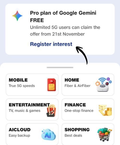 Jio Gemini 3 Access
