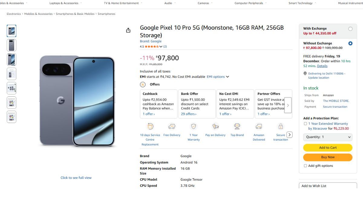 Google Pixel 10 Pro Amazon
