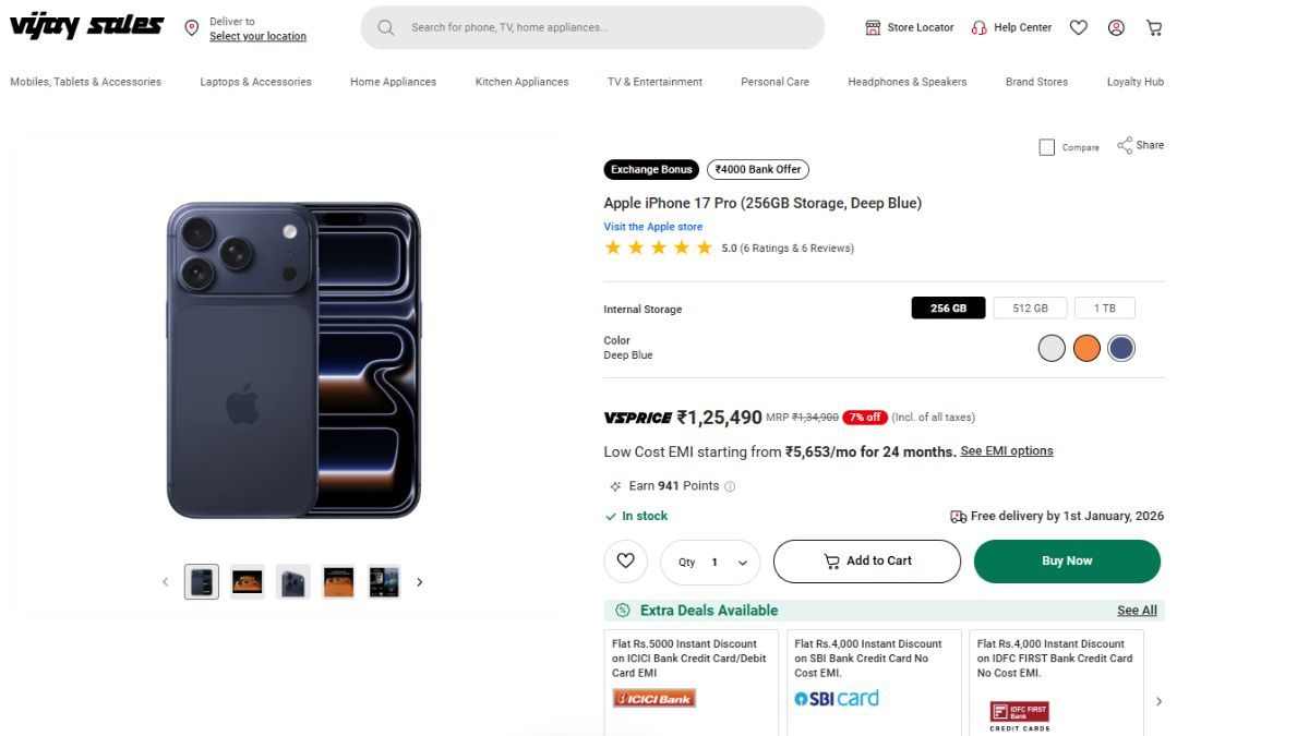 iPhone 17 Pro vijay sales