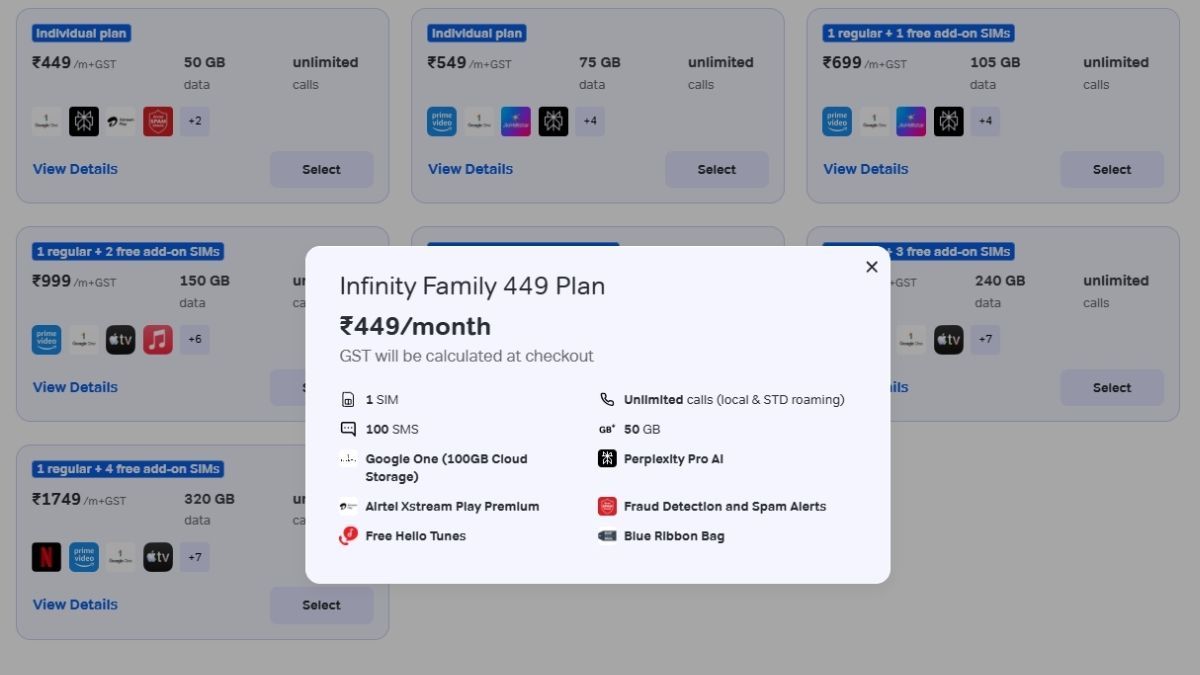 Airtel Rs 449 plan