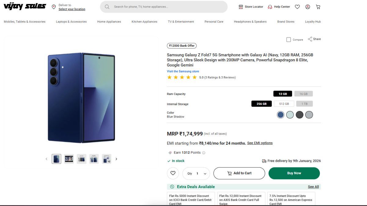 Samsung Galaxy Z Fold 7 new
