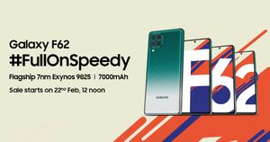 Samsung Galaxy F62 First Sale in India Goes Live Today: Price, Offers, Specs, Review and More