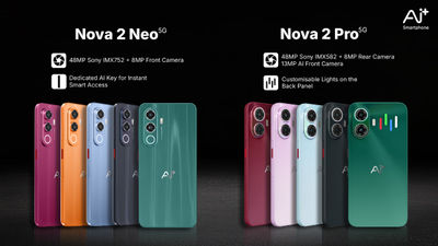 Ai+ Launches Nova 2 Neo 5G and Nova 2 Pro 5G in India Starting at Rs. 12,999