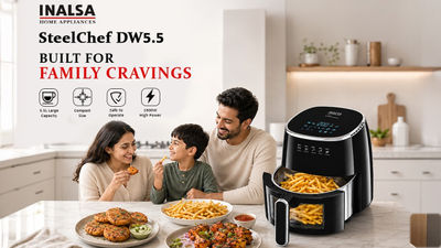 INALSA SteelChef DW5.5 Air Fryer Launched in India With SS304 Stainless Steel Cooking Pan
