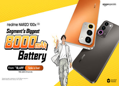 Realme Narzo 100x 5G Goes on First Sale in India Starting at Rs 18,499