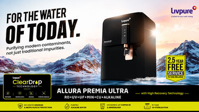 Livpure Launches Allura Premia Ultra Water Purifier With ClearDrop Technology