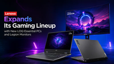 Lenovo Launches New LOQ Essential Gaming Laptops, LOQ Tower and Legion Gaming Monitors