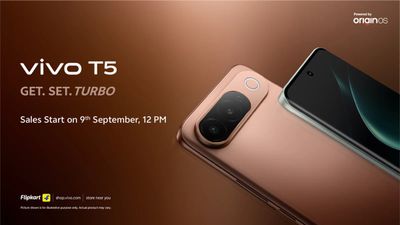 Vivo T5 Launched in India With 7050mAh Battery, 144Hz Curved AMOLED Display, Starting at Rs 34,999
